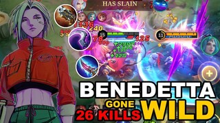 26 KILLS! BENEDETTA GONE WILD | 2023 BENEDETTA NEW BUILD | MLBB