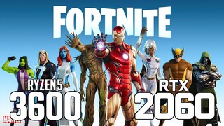 Fortnite Battle Royale on Ryzen 5 3600 + RTX 2060 1080p, 1440p benchmarks!