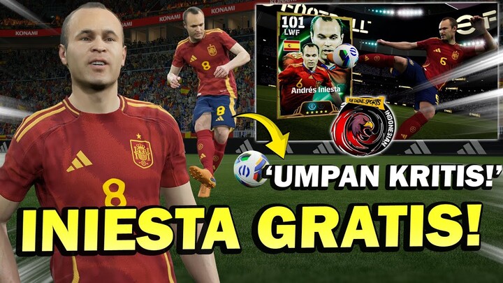 INIESTA 101 GRATIS SKILL SPESIAL 'UMPAN KRITIS' MEMBELAH PERTAHANAN BIKIN LAWAN HANCUR LEBUR! MANTAP