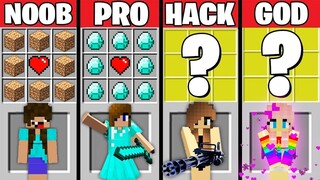 Minecraft Battle: Noob vs PRO vs HACKER vs GOD : SUPER GIRL CRAFTING Challenge / Animation