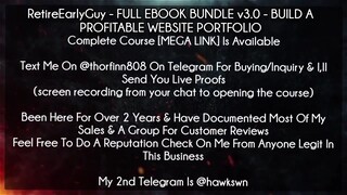 (60$)RetireEarlyGuy - FULL EBOOK BUNDLE v3.0 - BUILD A PROFITABLE WEBSITE PORTFOLIO Course Download