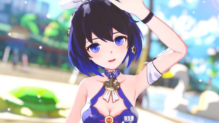 [Honkai Impact 3MMD]☀Kapten, bisakah kamu mengoleskan tabir surya di punggungku~