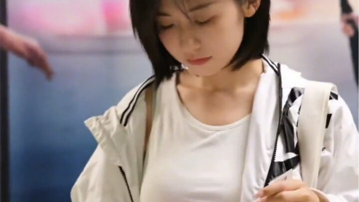 The cute lady is here
