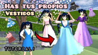 CÓMO HACER TUS PROPIOS VESTIDOS en Sakura school simulator| tutorial