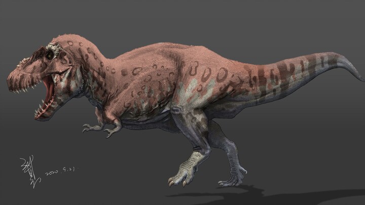 [Lukisan] Melukis Tyrannosaurus Rex dengan papan