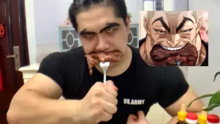 Anime|BAKI|Live-action|Jack Hanma Eatting T-bone Steak