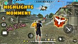 Solo vs Duo | HIGHLIGHTS MOMMENT | FREE FIRE INDONESIA
