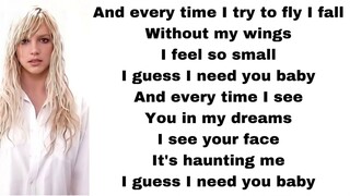 Britney Spears - Everytime (lyrics)