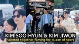 Clingy Kim jiwon to Kim soo hyun while filming for their upcoming drama "queen of tears"