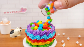 Miniature Satisfying Colorful Cake Decorating Tutorital Fancy Miniature Cake Recipe