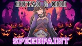 Hutao & qiqi Halloween (speedpaint)