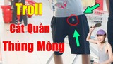 Phong Zhou Vlogs | Troll Cắt Quần Thủng Mông Ra Siêu Thị - Siêu Hài Hước