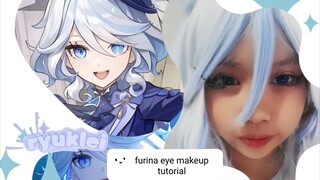 Tutorial eye makeup furina genshin impact | insta: @ryukaizzee | tiktok: @ryukleii