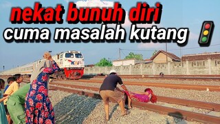 anak curi kutang emak-emak bunuh diri di rel kereta eps#5