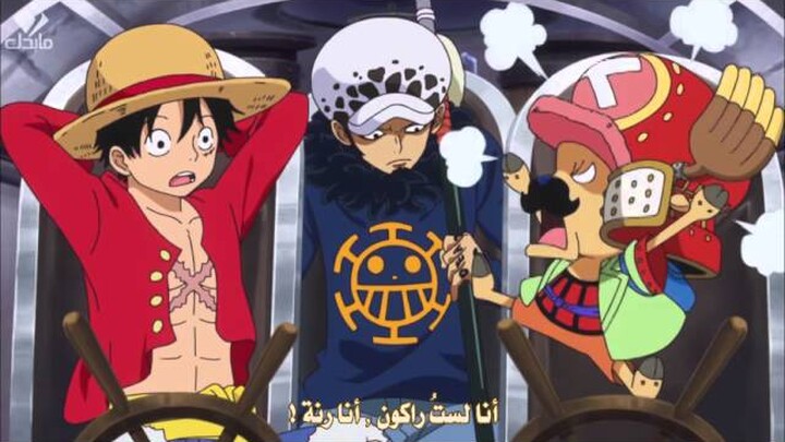 One Piece Funny Moment between luffy , chopper , Trafalgar law