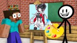 Monster School : BABY STICKMAN DRAWING CHALLENGE ALL EPISODE - Minecraft Animation