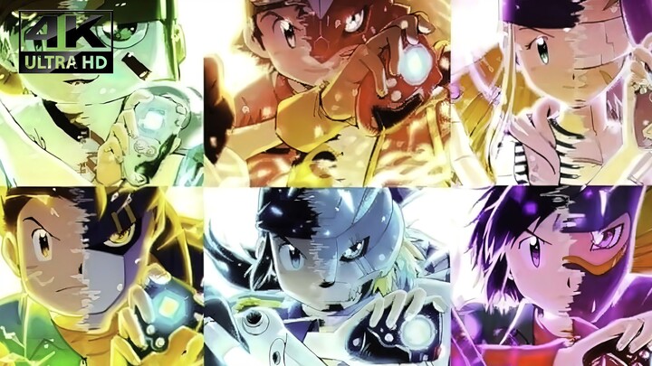 [4K/Mixed Cut/เอฟเฟกต์พิเศษคำบรรยาย/เนื้อเพลง] Digimon 4 Infinite Zone Evolution Collection + บทสุดท