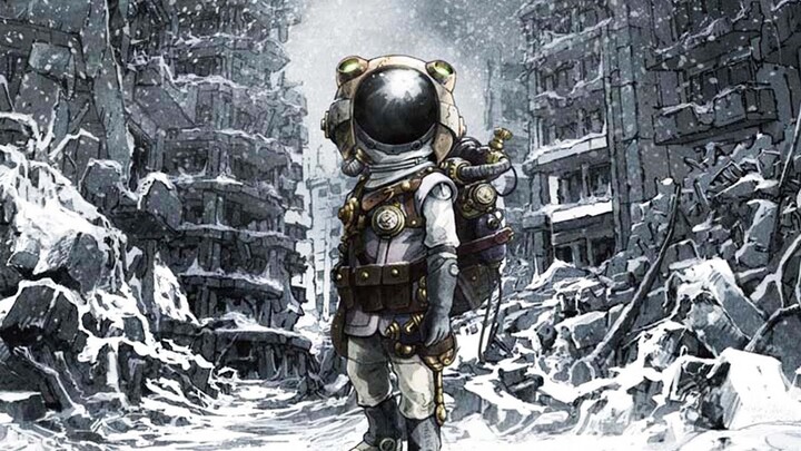 In this world, if you go outside  without a helmet you will be infected with a deadly diseases