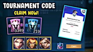 Tournament Redeem Code Skin & Diamonds + Fragments | Claim Now! | Mobile Legends