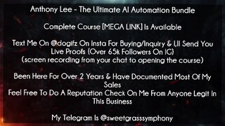 Anthony Lee Course The Ultimate AI Automation Bundle download