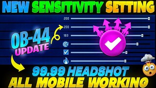 OB 44 AFTER UPDATE NEW SENSITIVITY SETTING IN FREE FIRE | AUTO HEADSHOT SETTING FREE FIRE | Malik ff