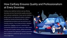 How CarEasy Ensures Quality and Professionalism at Every Doorstep