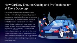How CarEasy Ensures Quality and Professionalism at Every Doorstep