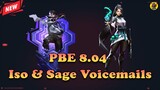 Iso and Sage Voicemails | Valorant PBE 8.04 | Valorant Updates | @AvengerGaming71