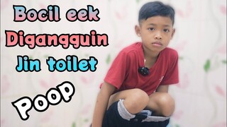 bocil EE digangguin JIN TOILET❗DIWAN dan bocil | muhyi official | poop