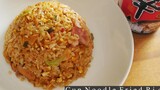 ASMR Cooking Vlog Cup Noodle Fried Rice ข้าวผัดมาม่าเกาหลี Shin Ramyun