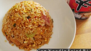 ASMR Cooking Vlog Cup Noodle Fried Rice ข้าวผัดมาม่าเกาหลี Shin Ramyun