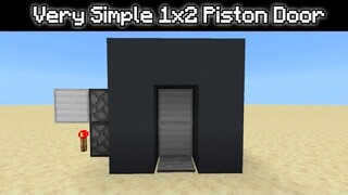 ✓How to Build a Simple 1x2 Piston Door in Minecraft | #Shorts