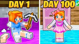 I Survived 100 DAYS as a DOLL in Minecraft!