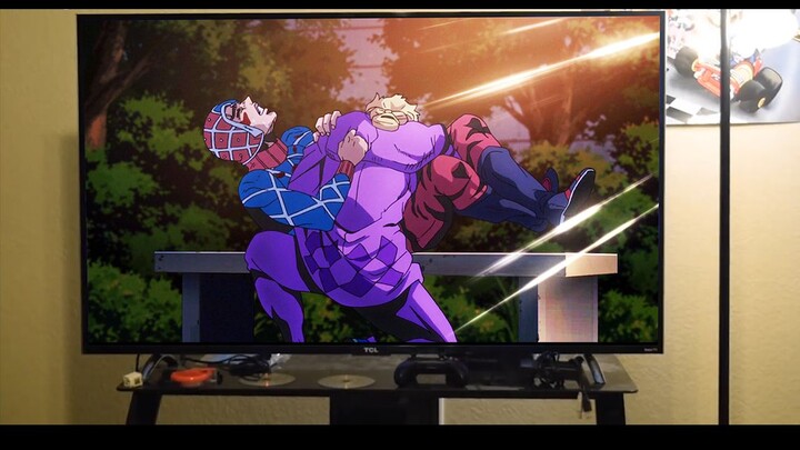 When you are watching JOJO and your friends come over