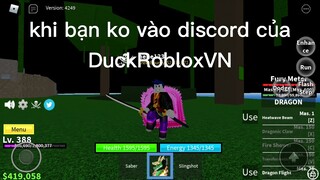 sự khác biệt to lớn khi ko vào discord của DuckRobloxVN