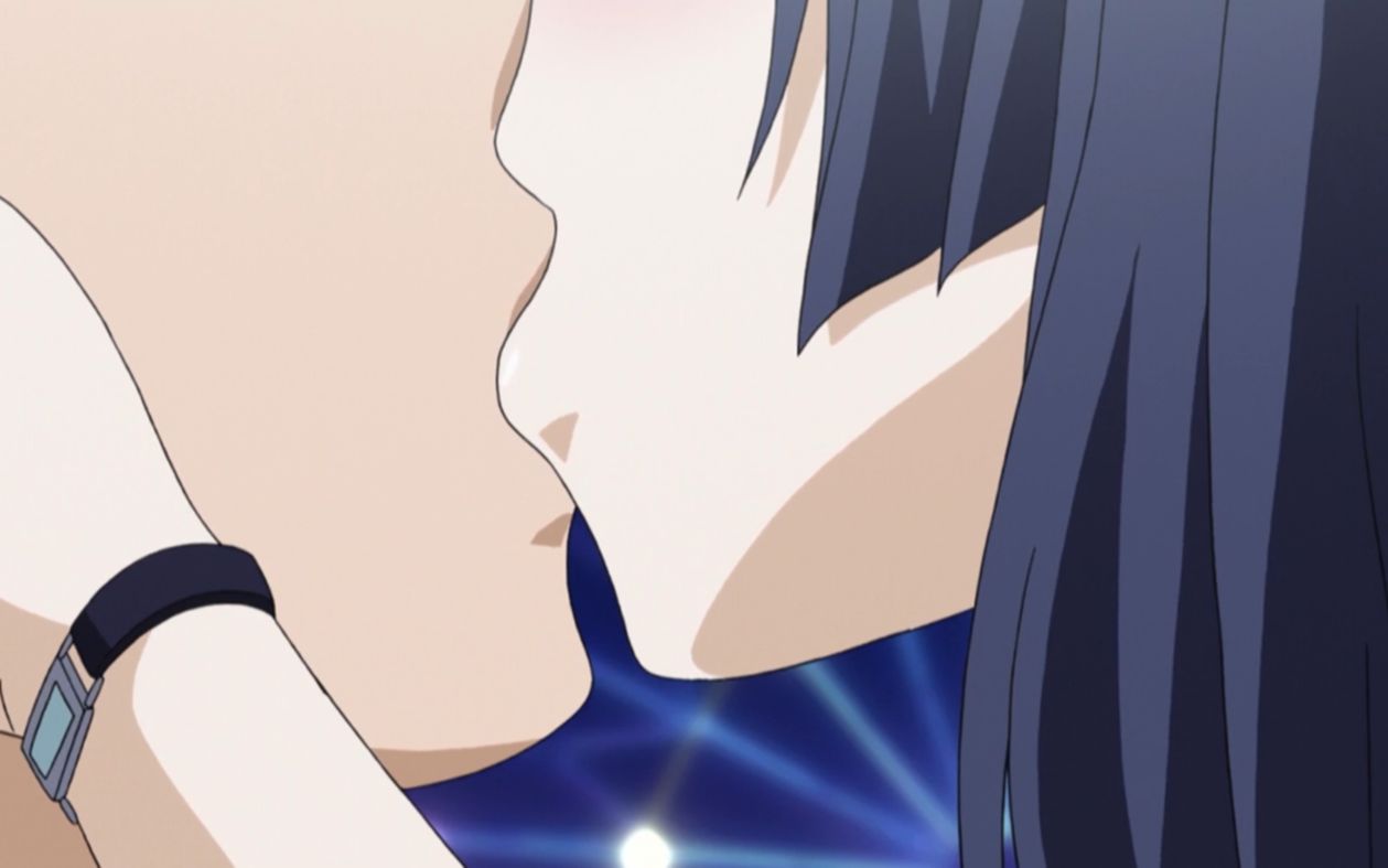 Anime kiss saliva