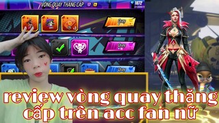 Free fire| review vòng quay thăng cấp săn gói chú tước và kiếm katana thủy thần tặng fan nữ #8