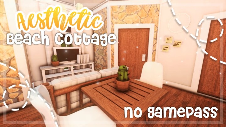 No Gamepass Affordable Aesthetic Beach Cottage I Bloxburg Build and Tour - iTapixca Builds
