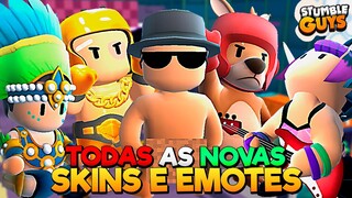 😱 TODAS AS NOVAS SKINS E EMOTES DA NOVA ATUALIZAÇÃO DO STUMBLE GUYS! 🔥 ‹ KHORTEX ›