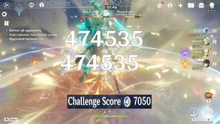 Legend of the Vagabond Sword Challenge 3 - 7050 Score Gameplay Genshin Impact