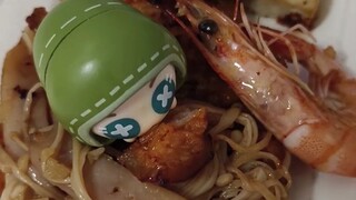 [Fifth stop-motion animation] Life is not easy, edamame busking: just a small barbecue (oily warning