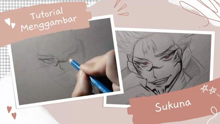 tutorial menggambar Sukuna Jujutsu Kaisen