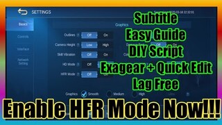 (Latest) How to Enable HFR Mode| Mobile Legends: Bang Bang