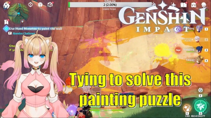 Trying to solve this paint puzzle in natlan, Milameowz - Genshin Impact