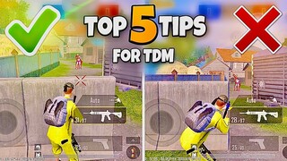 TOP 5 TDM TIPS & TRICKS TO BECOME A MASTER IN HINDI/URDU ✅❌ | PUBG MOBILE / BGMI