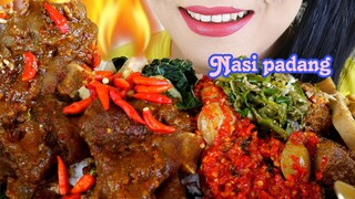 SEDAPNYA MAKAN NASI PADANG LAUK GULAI TUNJANG, JENGKOL BALADO, GULAI DAGING CINCANG | EATING SOUNDS