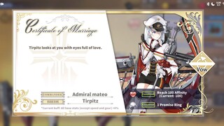 azur lane Tirpitz oath