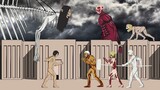 Eren Founding Titan vs Armor Titan, Warhammer Titan, Female Titan, Collosal - Drawing Cartoons 2