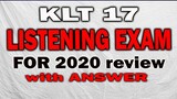 EPS TOPIK 2020: KLT 17 LISTENING EXAM/sample 1