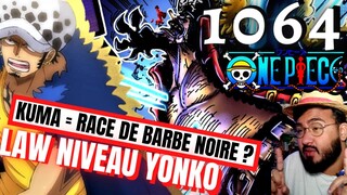 ONE PIECE 1064 - LAW GOAT! BARBE NOIRE VA RIPOSTER EXPLICATION! BIG MOM? THÉORIE KUMA - REVIEW MANGA